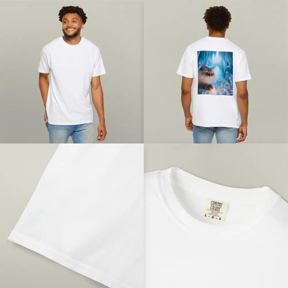 Ragdoll Cat Blue Eyes Ice Crystal Cave – T-Shirts