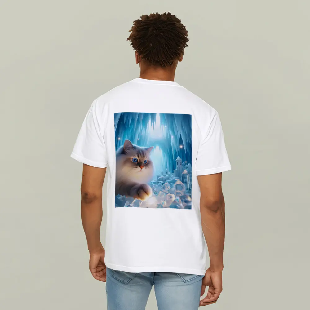 Ragdoll Cat Blue Eyes Ice Crystal Cave – T-Shirts