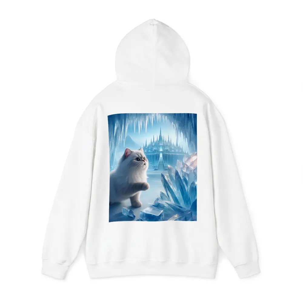 White Persian Cat Ice Crystal Fantasy Cave – Hoodies