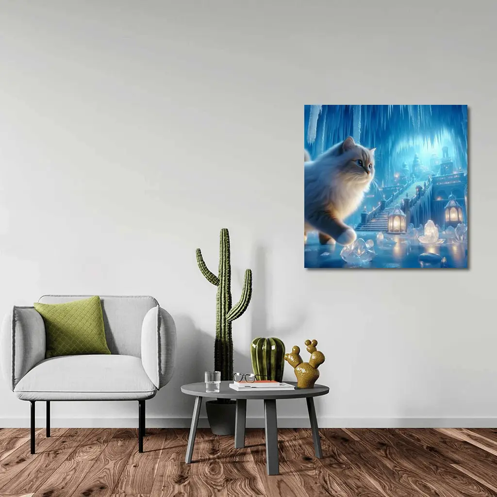 Ragdoll Cat Blue Ice Palace Fantasy – Wall Art