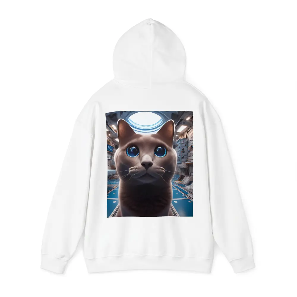 Russian Blue Cat Inside Space Station – Hoodies