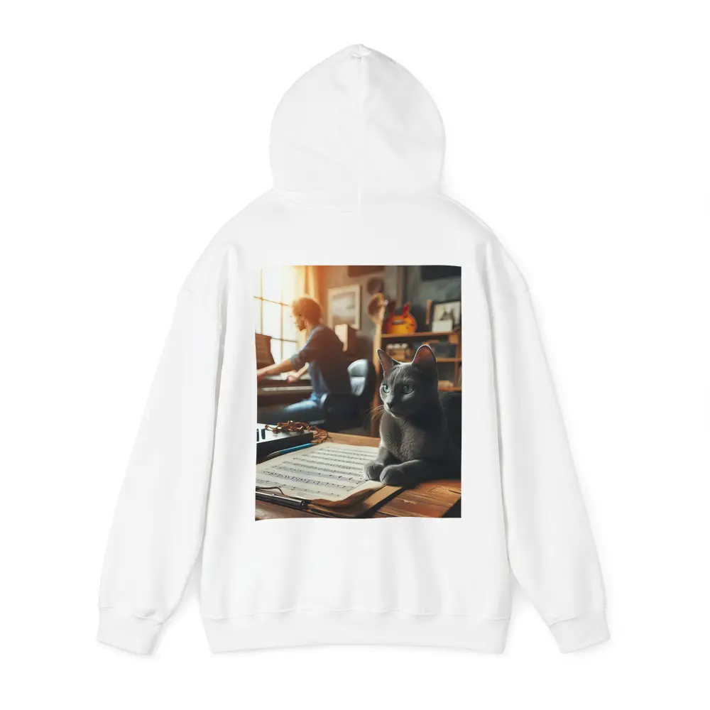 Russian Blue Cat Music Studio Scene – Hoodies