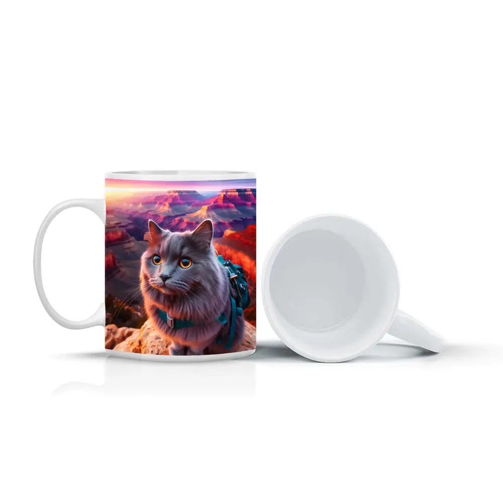 Gray Cat Grand Canyon Sunset Adventure – Mugs