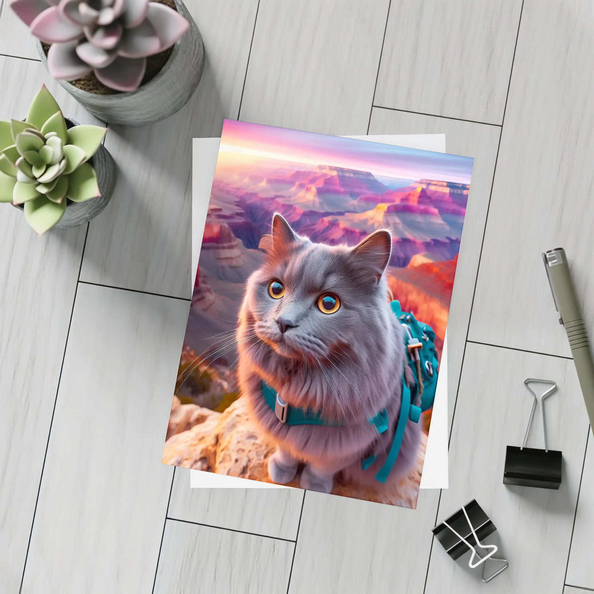 Gray Cat Grand Canyon Sunset Adventure – Postcards