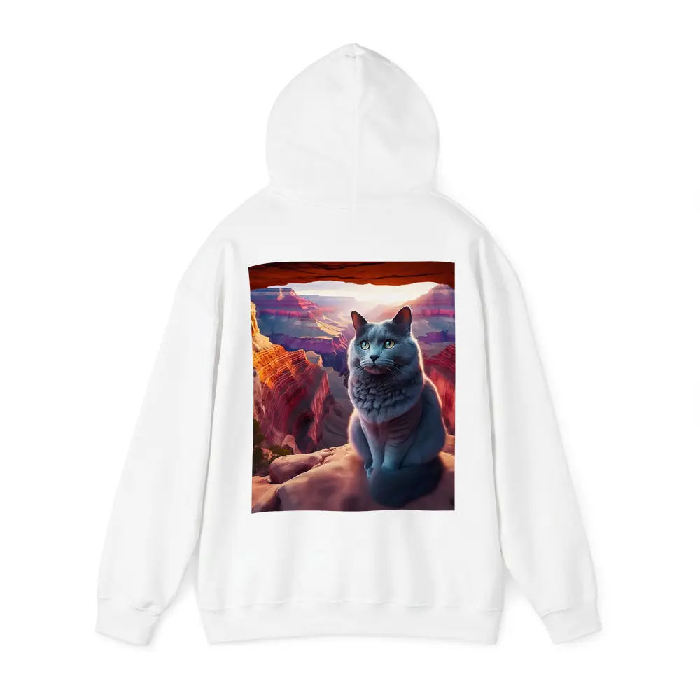 Russian Blue Cat Grand Canyon Sunset – Hoodies