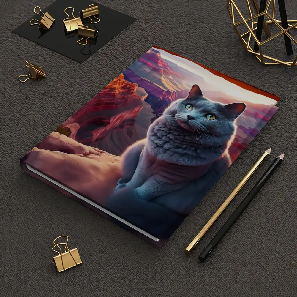 Russian Blue Cat Grand Canyon Sunset – Notebooks