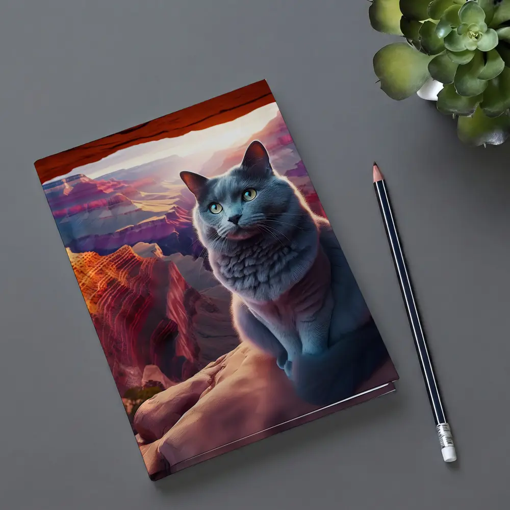Russian Blue Cat Grand Canyon Sunset – Notebooks