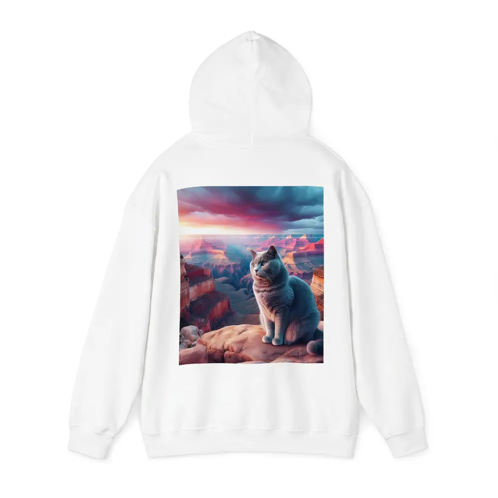 Russian Blue Cat Grand Canyon Sunset – Hoodies