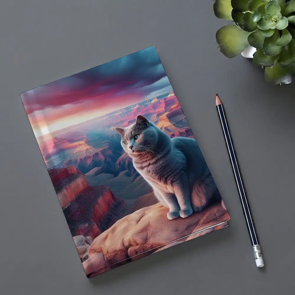 Russian Blue Cat Grand Canyon Sunset – Notebooks