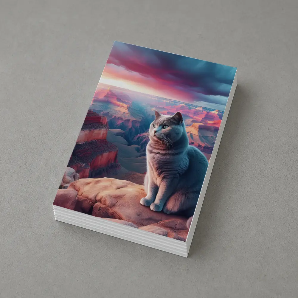 Russian Blue Cat Grand Canyon Sunset – Postcards