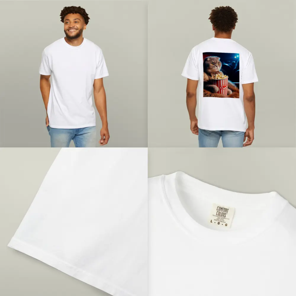 Scottish Fold Cat Cinema Popcorn Bow Tie – T-Shirts