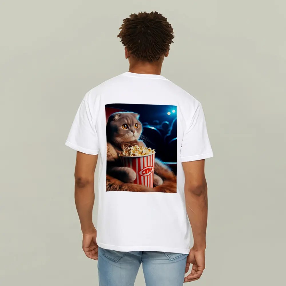 Scottish Fold Cat Cinema Popcorn Bow Tie – T-Shirts