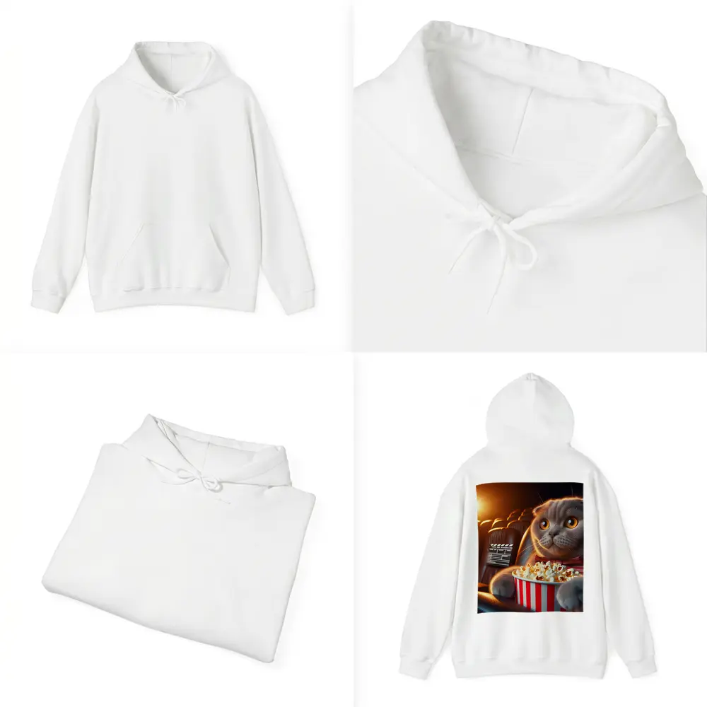 Scottish Fold Cat Cinema Popcorn Movie Night – Hoodies