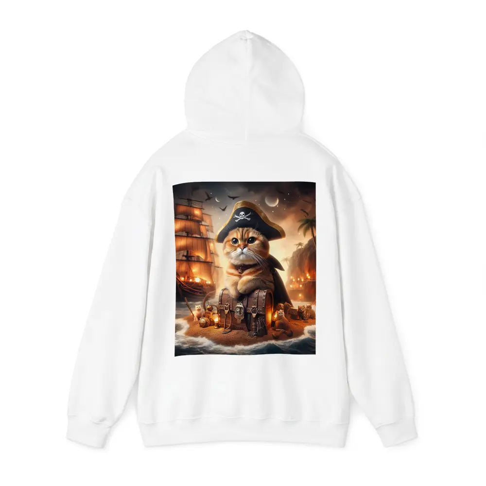 Scottish Fold Pirate Cat Treasure Island Fantasy – Hoodies
