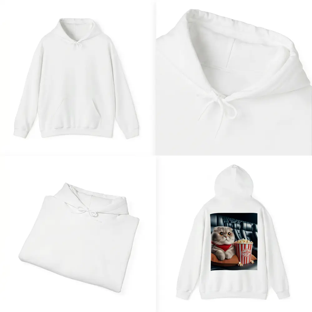 Scottish Fold Cat Cinema Popcorn Movie Night – Hoodies