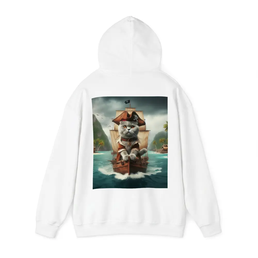 Scottish Fold Pirate Cat on Ship – Hoodies
