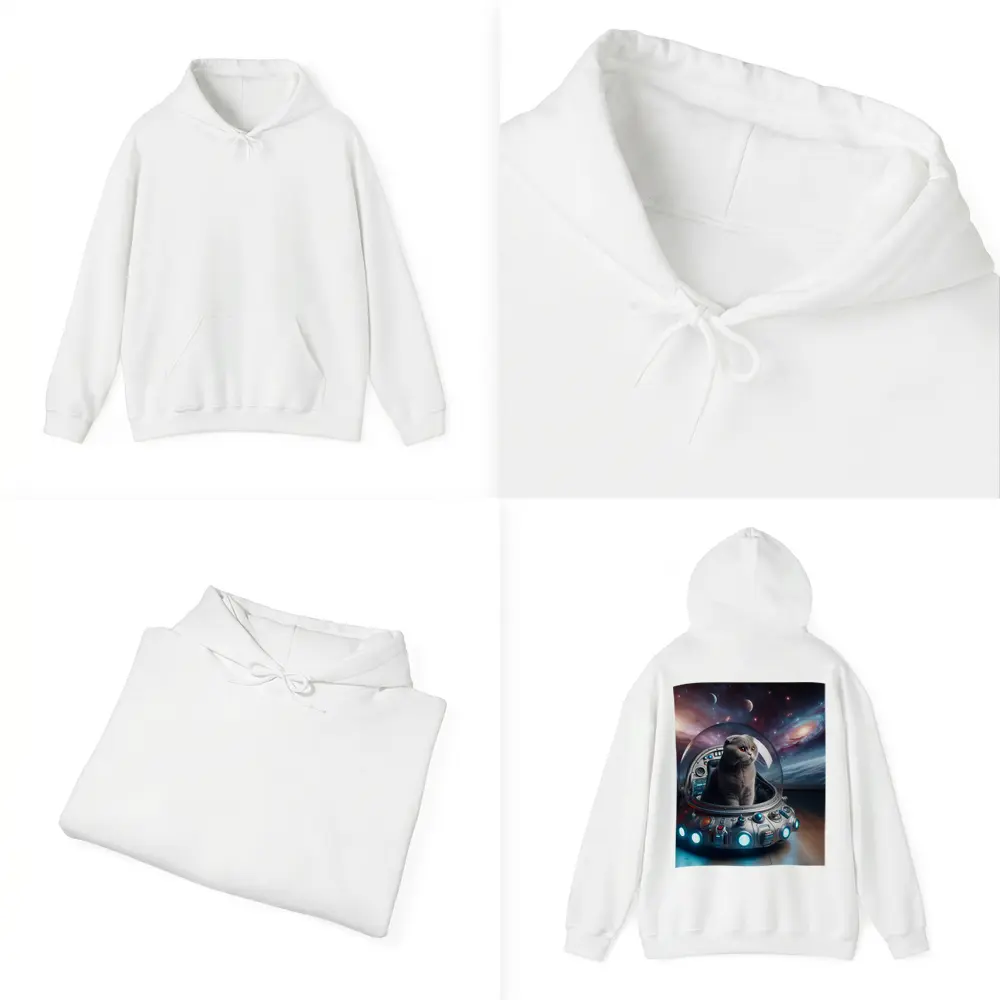 Scottish Fold Cat Space UFO Galaxy – Hoodies