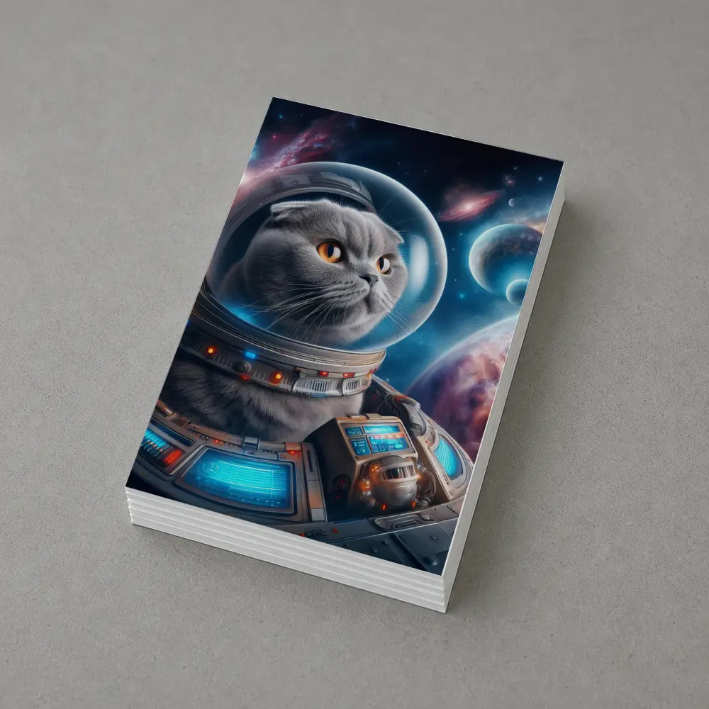 Scottish Fold Cat Astronaut Deep Space – Postcards