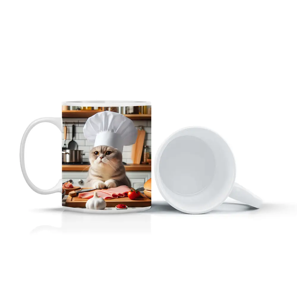 Scottish Fold Cat Chef Hat Kitchen – Mugs