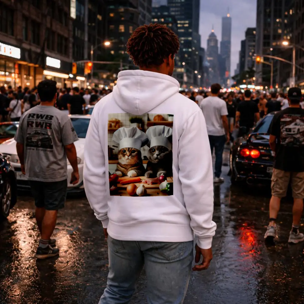 Two Chef Cats Cooking In Kitchen – Hoodies