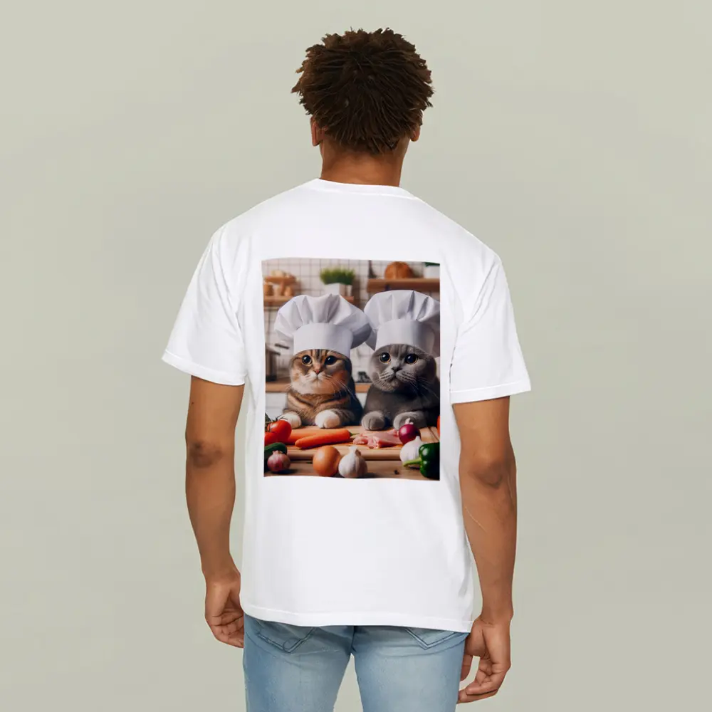 Two Chef Cats Cooking In Kitchen – T-Shirts
