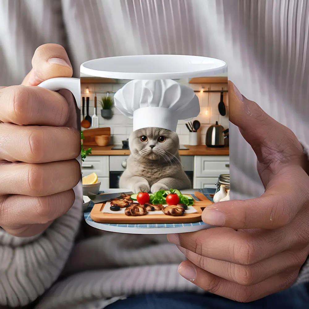 Scottish Fold Cat Chef Cooking Kitchen – Mugs