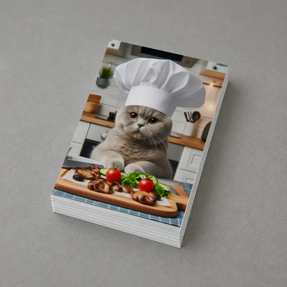 Scottish Fold Cat Chef Cooking Kitchen – Postcards