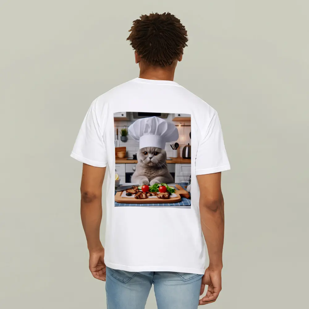 Scottish Fold Cat Chef Cooking Kitchen – T-Shirts