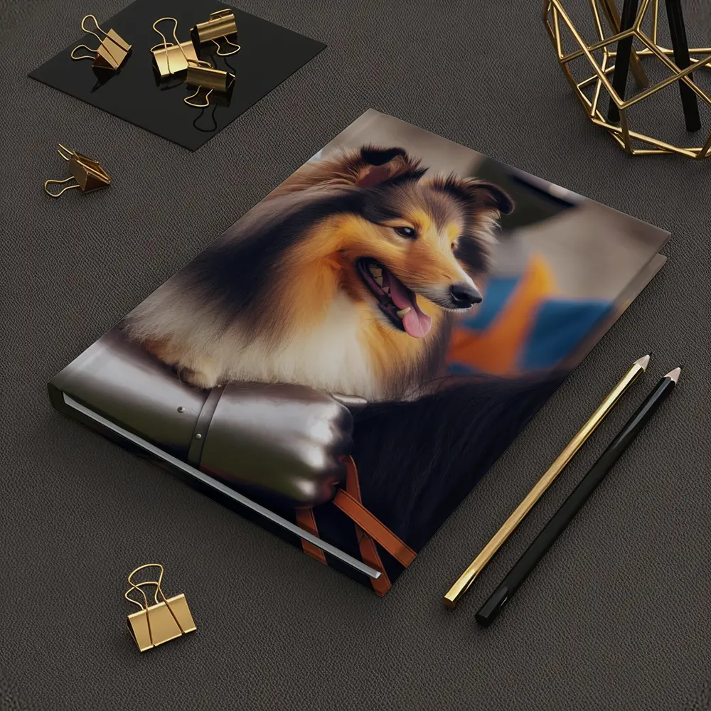 Shetland Sheepdog Knight Armor Medieval Horse – Notebooks