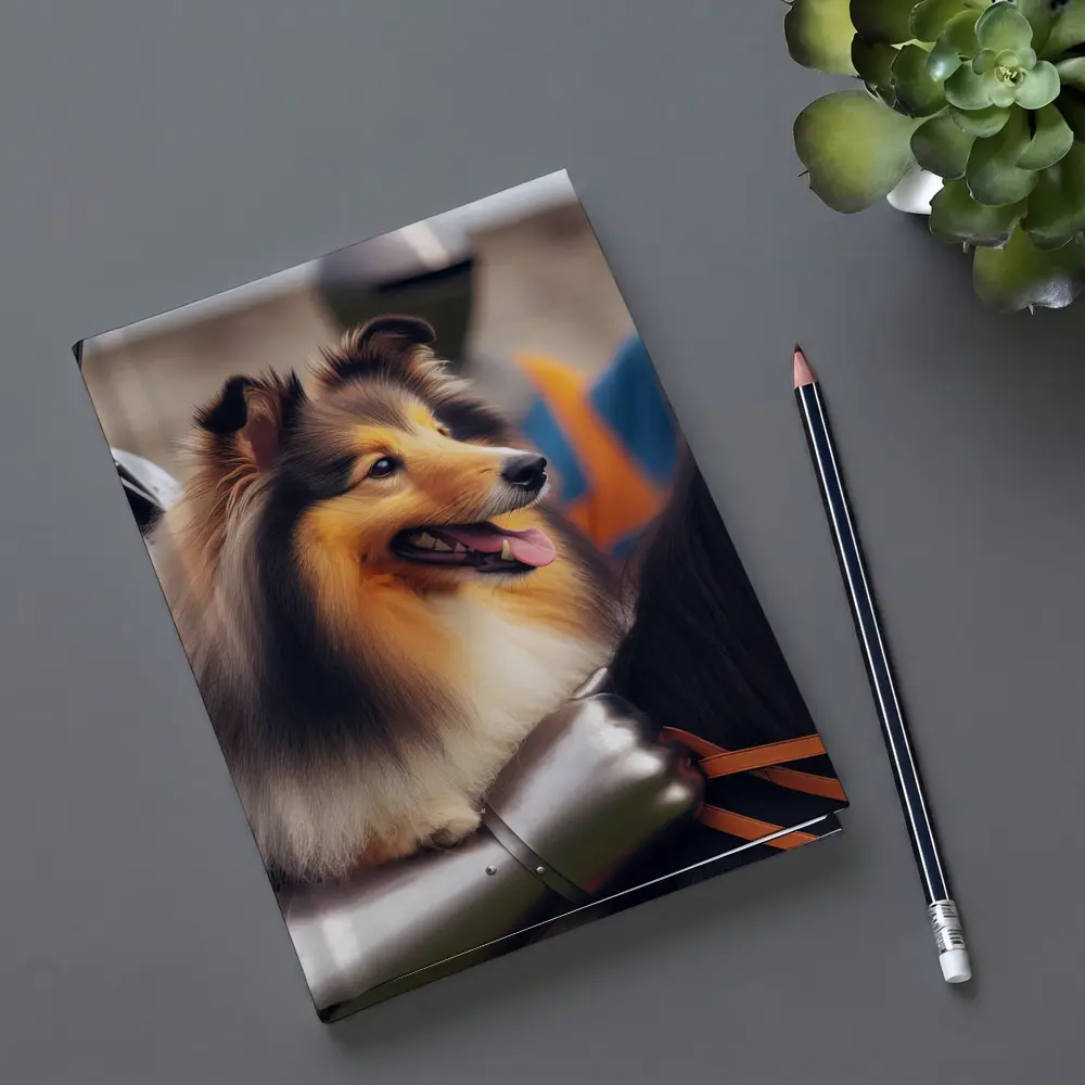 Shetland Sheepdog Knight Armor Medieval Horse – Notebooks