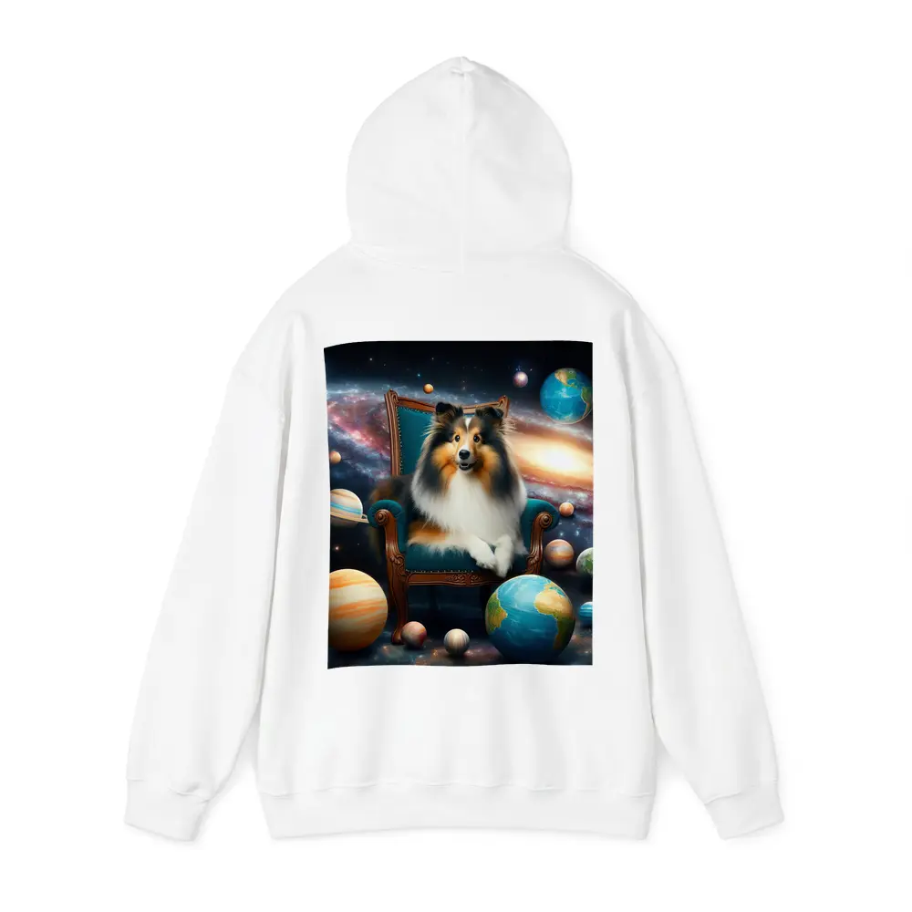 Shetland Sheepdog Sitting Space Galaxy Planets – Hoodies