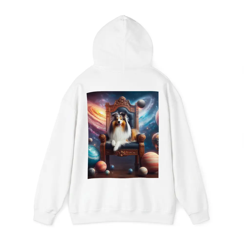 Shetland Sheepdog Sitting on Throne Space – Hoodies