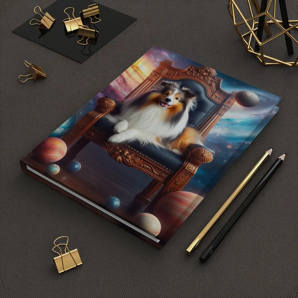 Shetland Sheepdog Sitting on Throne Space – Notebooks
