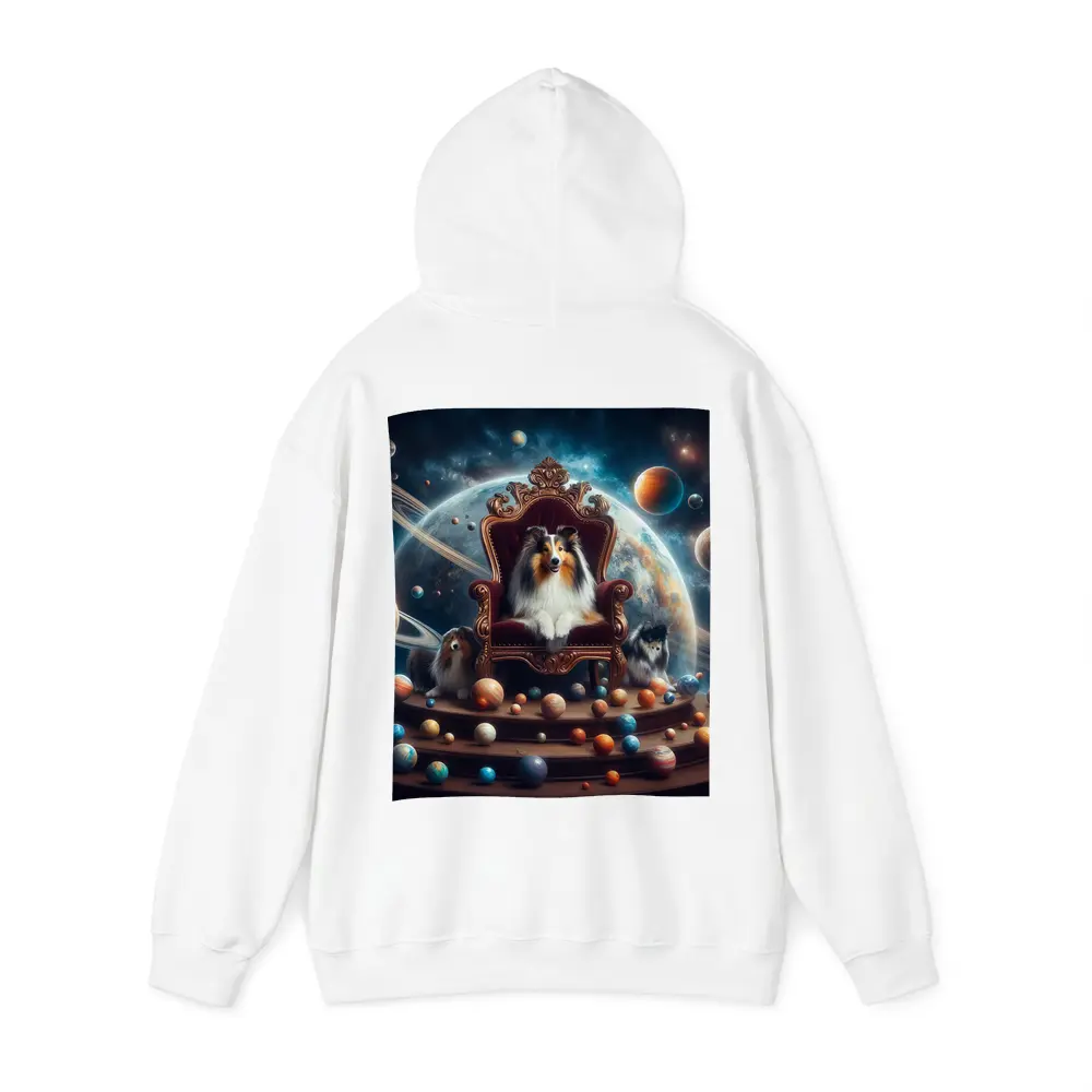 Shetland Sheepdog King Throne Space Planets – Hoodies