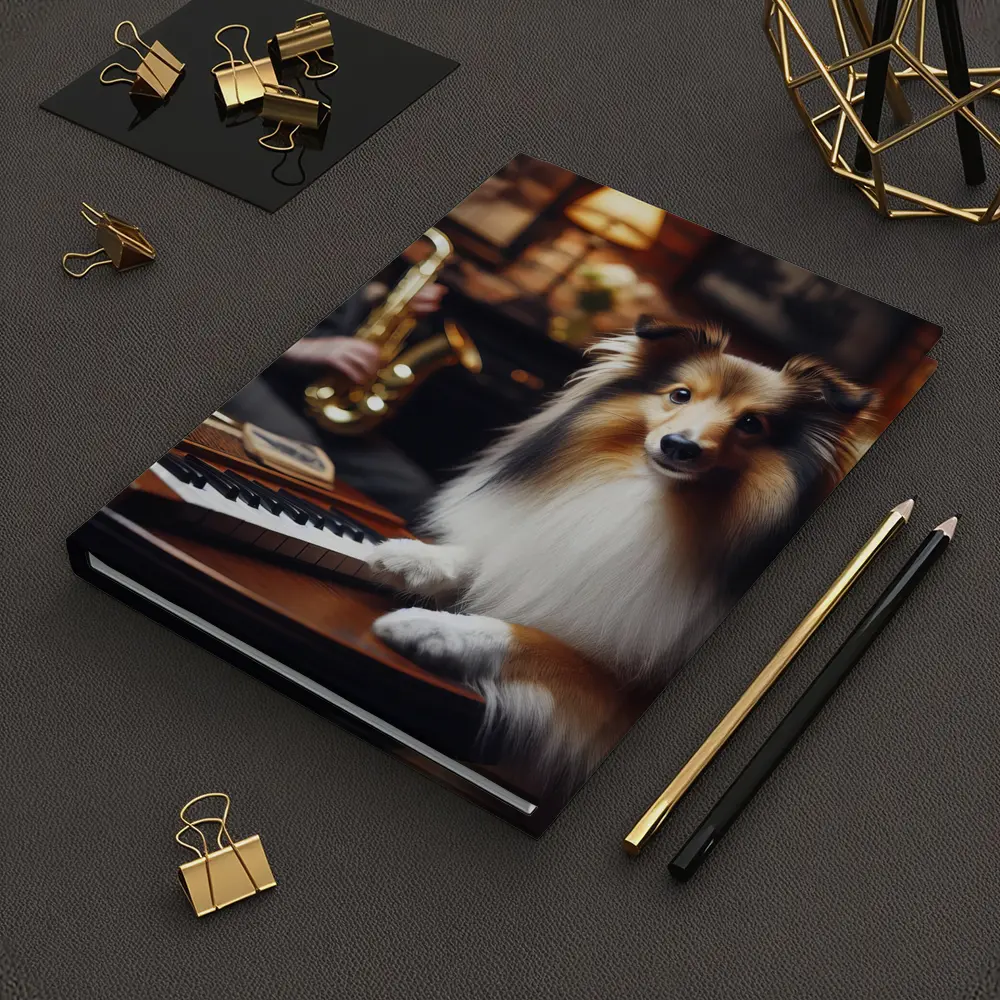 Shetland Sheepdog Jazz Lounge Saxophone Music – Notebooks