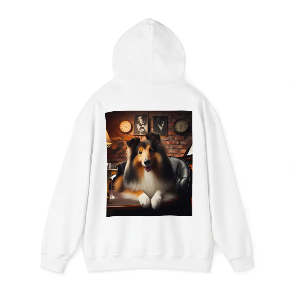 Collie Dog Jazz Club Brick Wall – Hoodies