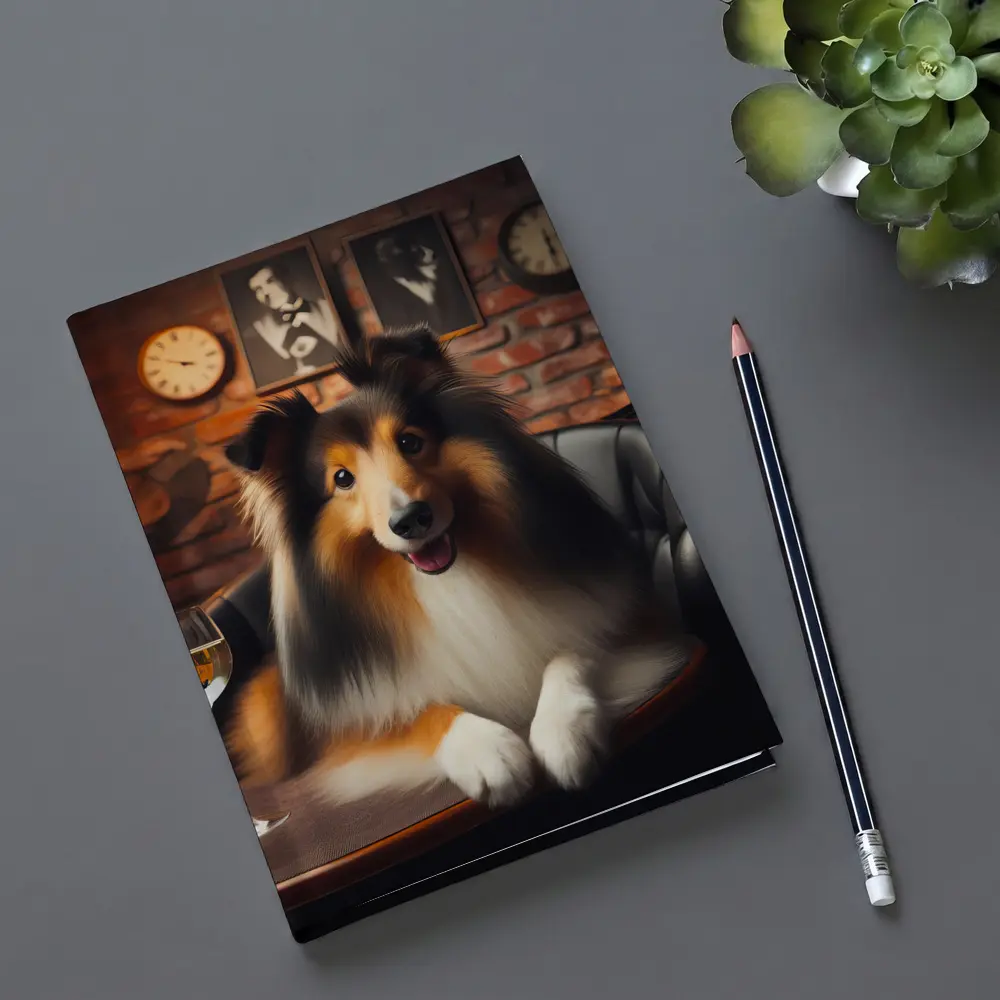 Collie Dog Jazz Club Brick Wall – Notebooks