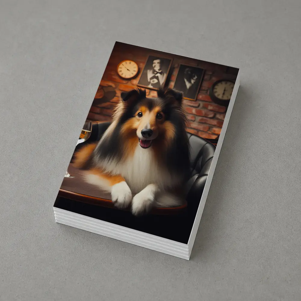 Collie Dog Jazz Club Brick Wall – Postcards