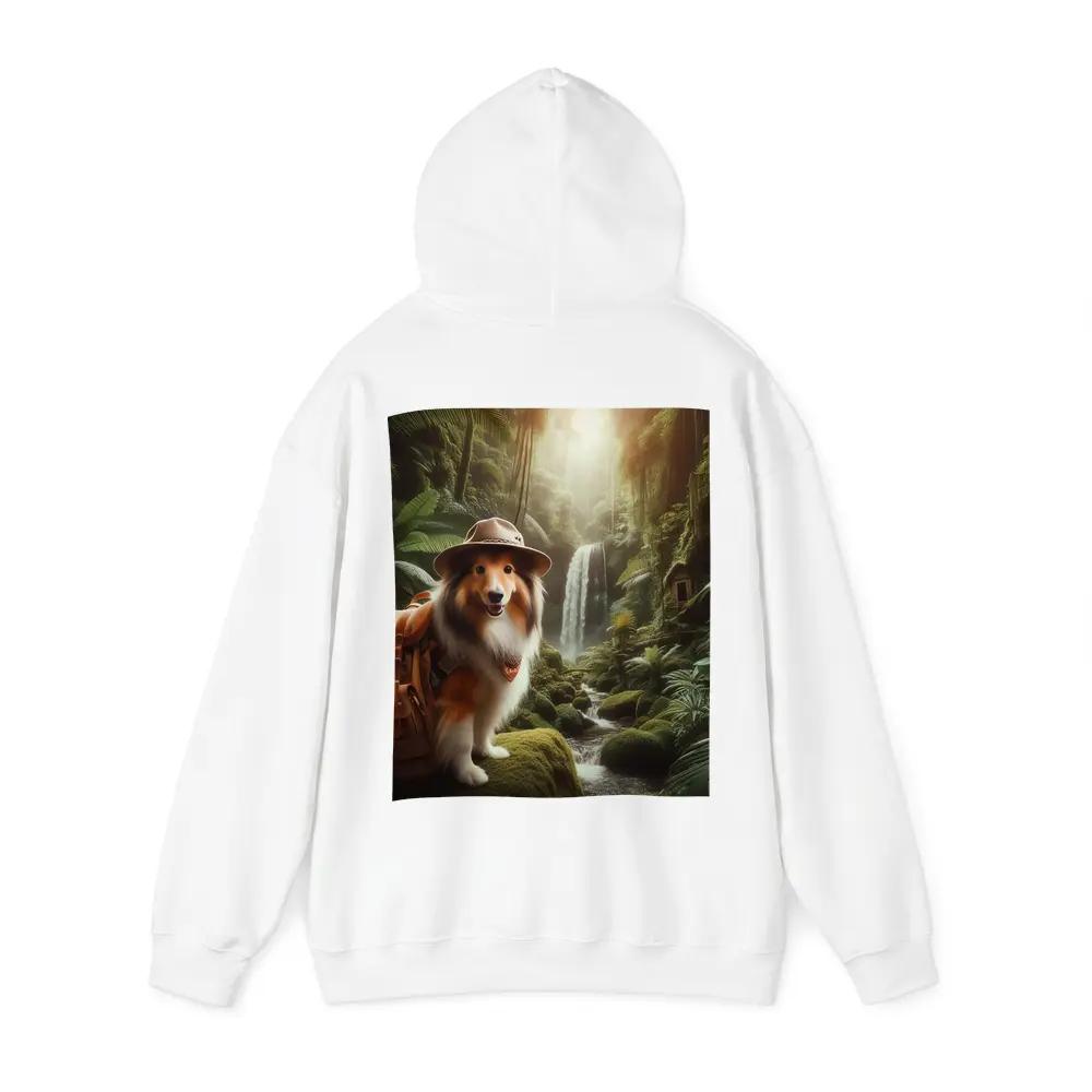 Shetland Sheepdog Explorer Jungle Waterfall Adventure – Hoodies