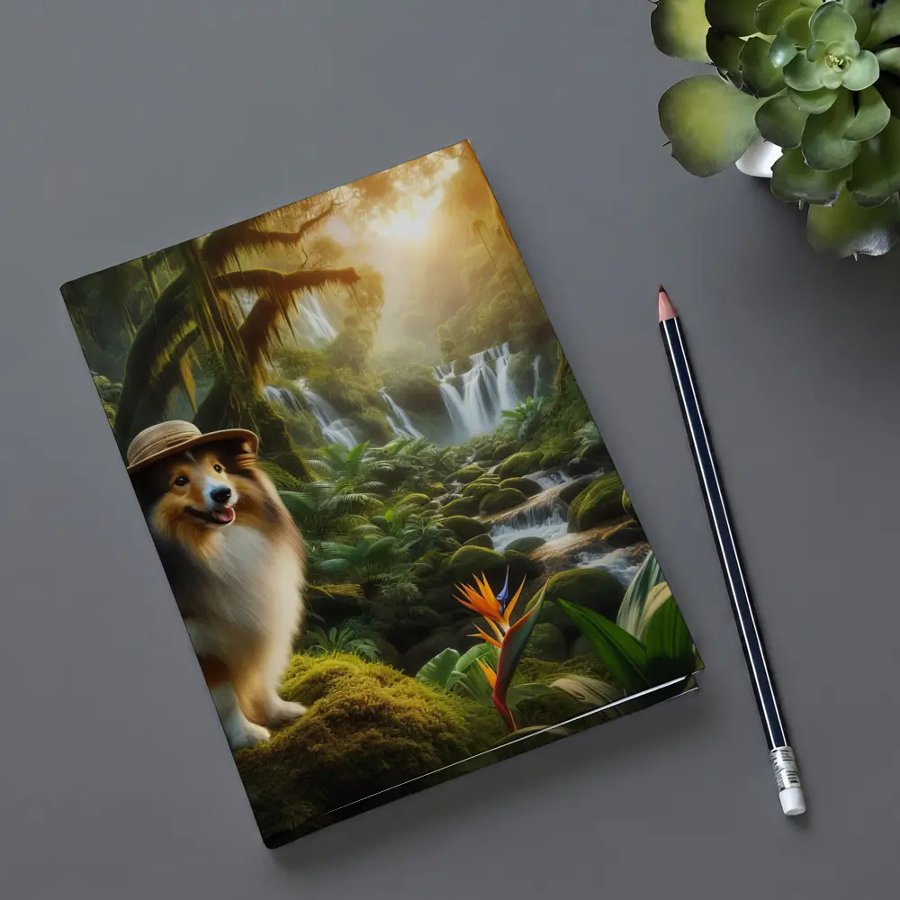 Shetland Sheepdog Explorer Jungle Waterfall Adventure – Notebooks