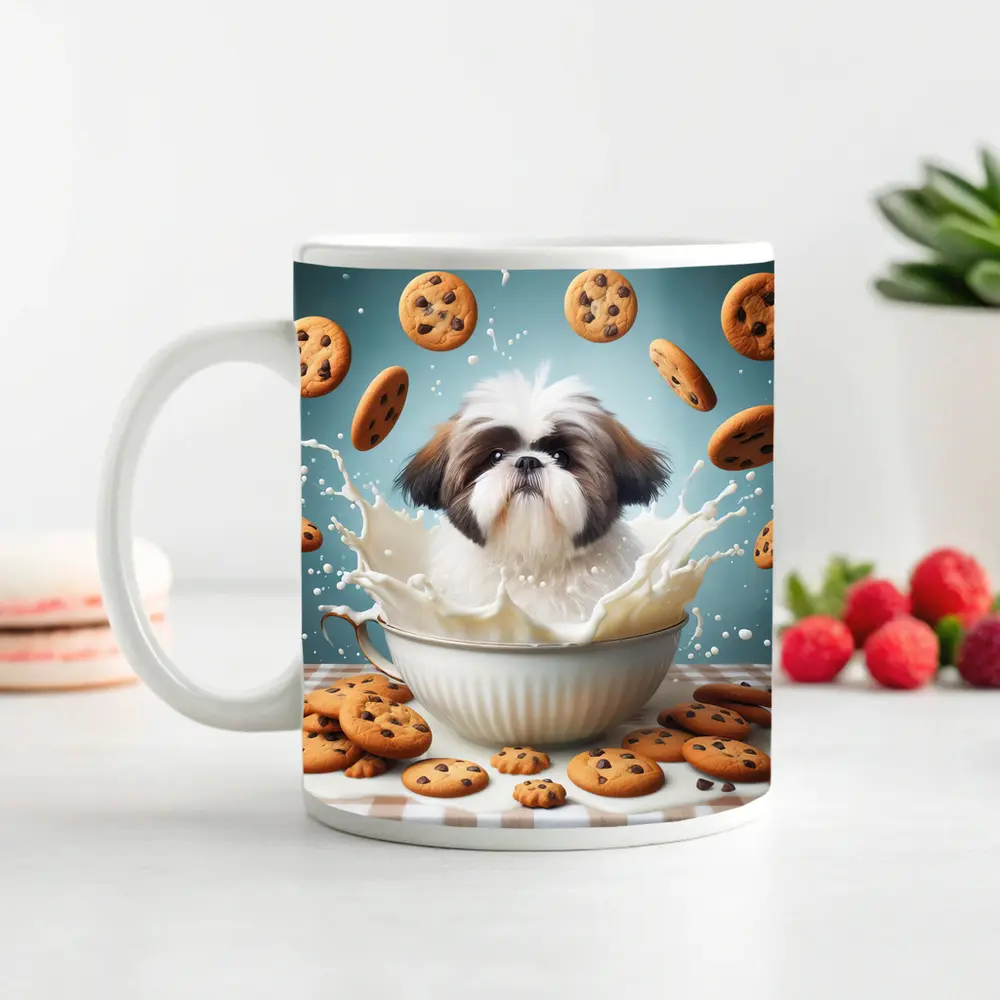 Shih Tzu Puppy Milk Splash Cookies – Mugs