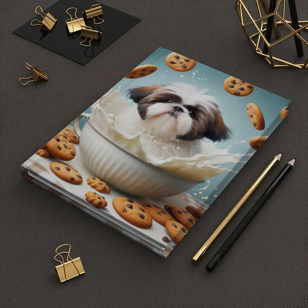 Shih Tzu Puppy Milk Splash Cookies – Notebooks