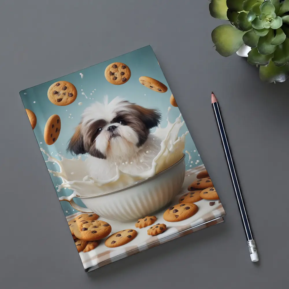 Shih Tzu Puppy Milk Splash Cookies – Notebooks