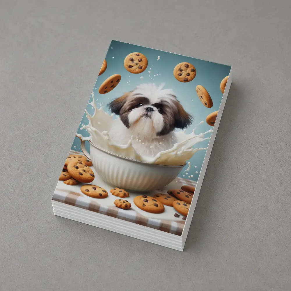 Shih Tzu Puppy Milk Splash Cookies – Postcards
