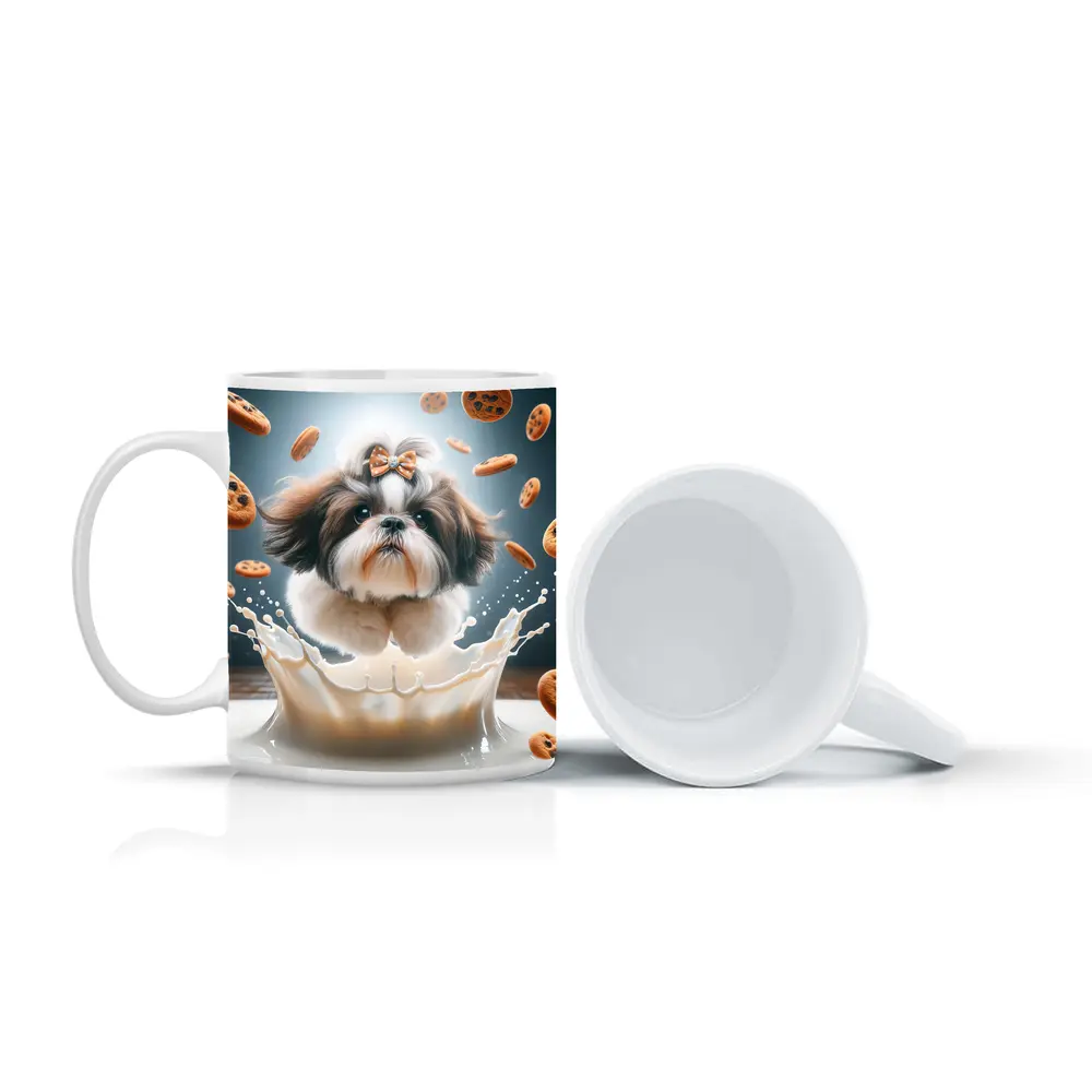 Shih Tzu Dog Milk Splash Flying Cookies – Mugs