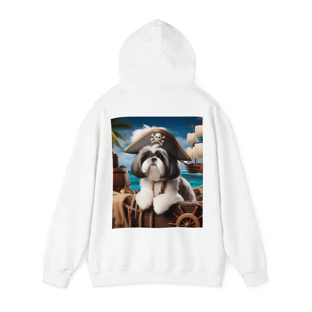 Shih Tzu Pirate Captain Ocean Ship Background – Hoodies