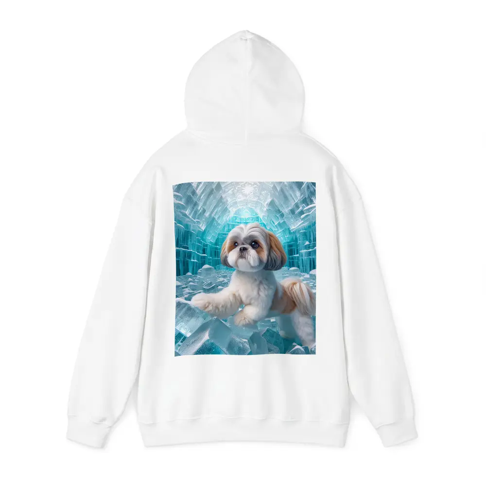 Shih Tzu Dog Inside Glowing Ice Cave – Hoodies
