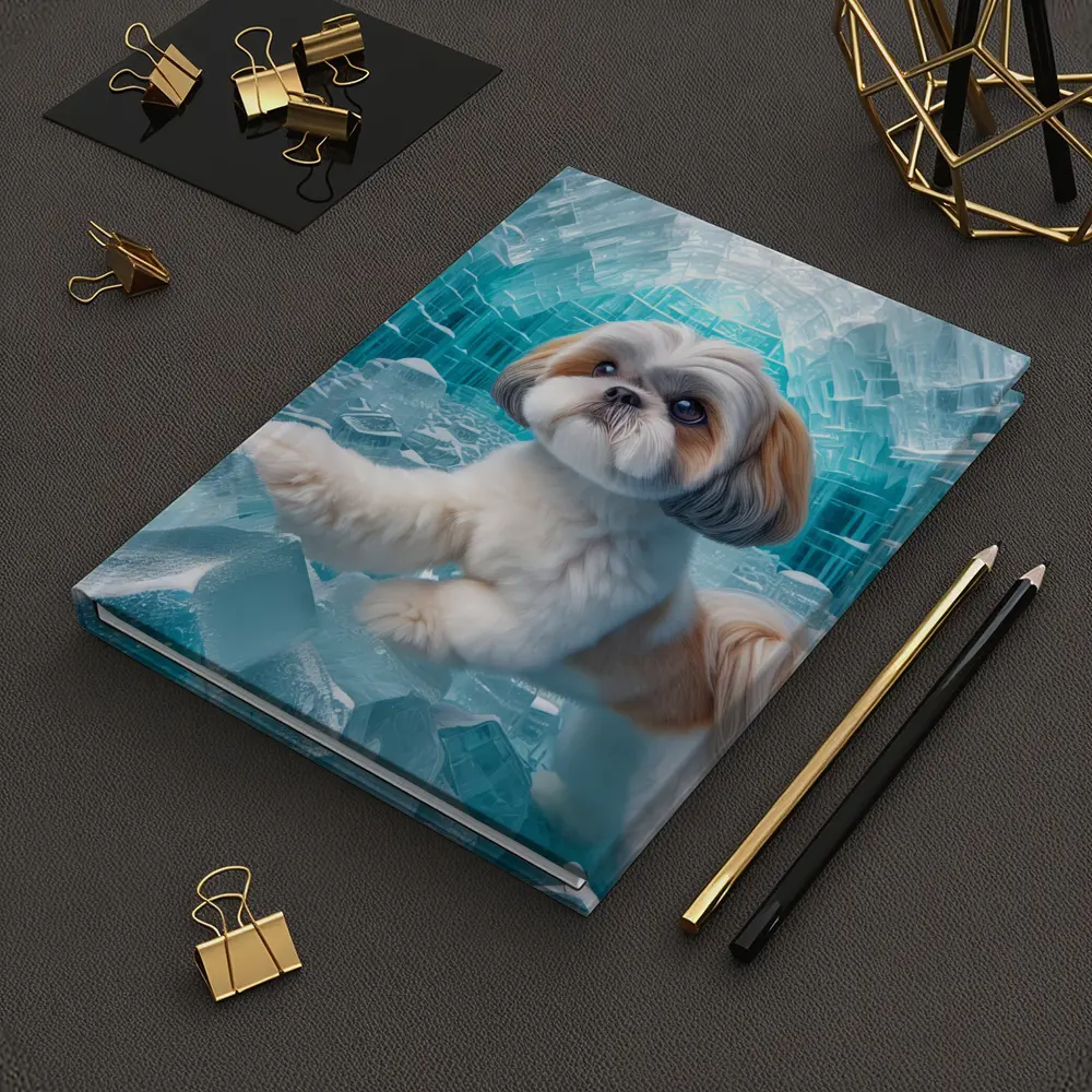 Shih Tzu Dog Inside Glowing Ice Cave – Notebooks