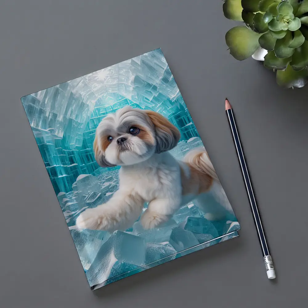 Shih Tzu Dog Inside Glowing Ice Cave – Notebooks