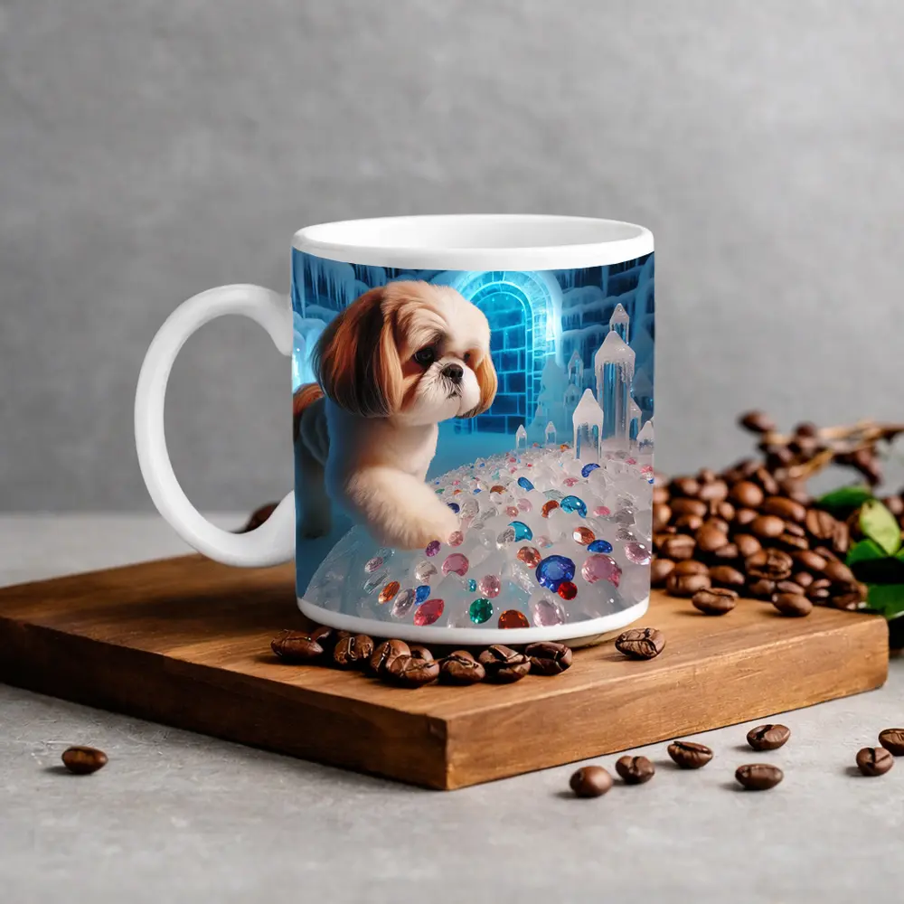 Shih Tzu Dog Ice Palace Colorful Gems – Mugs